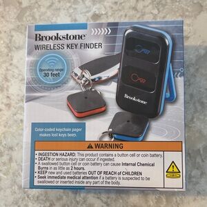 NIB - Brookstone Wireless Key Finder, Color-Coded Keychain Pager